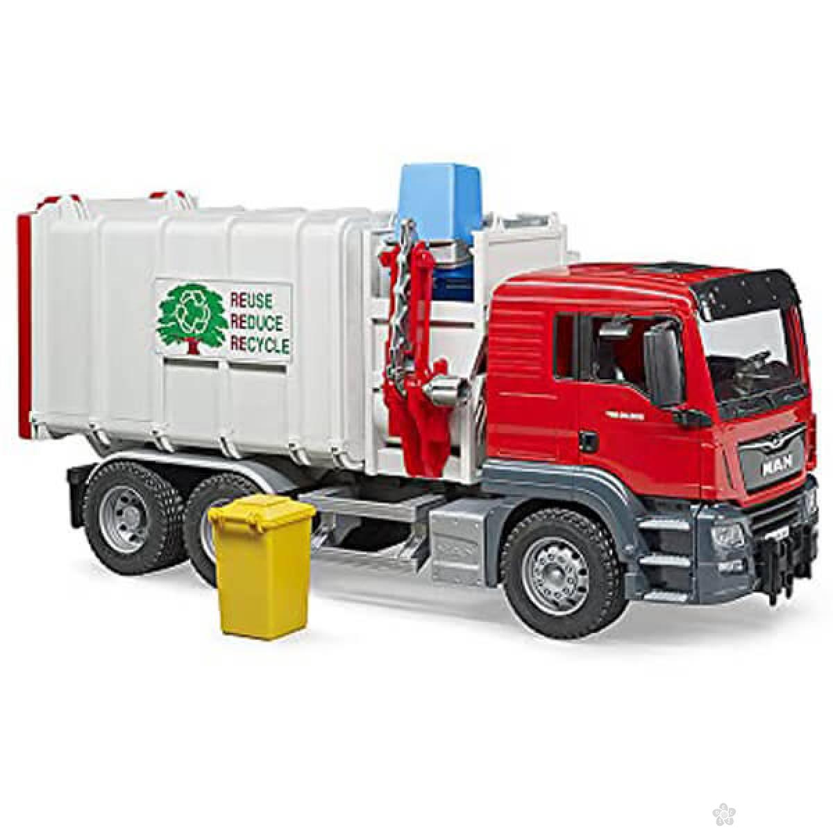 Kamion đubretarac Man TGS bočni utovar Bruder 037611 