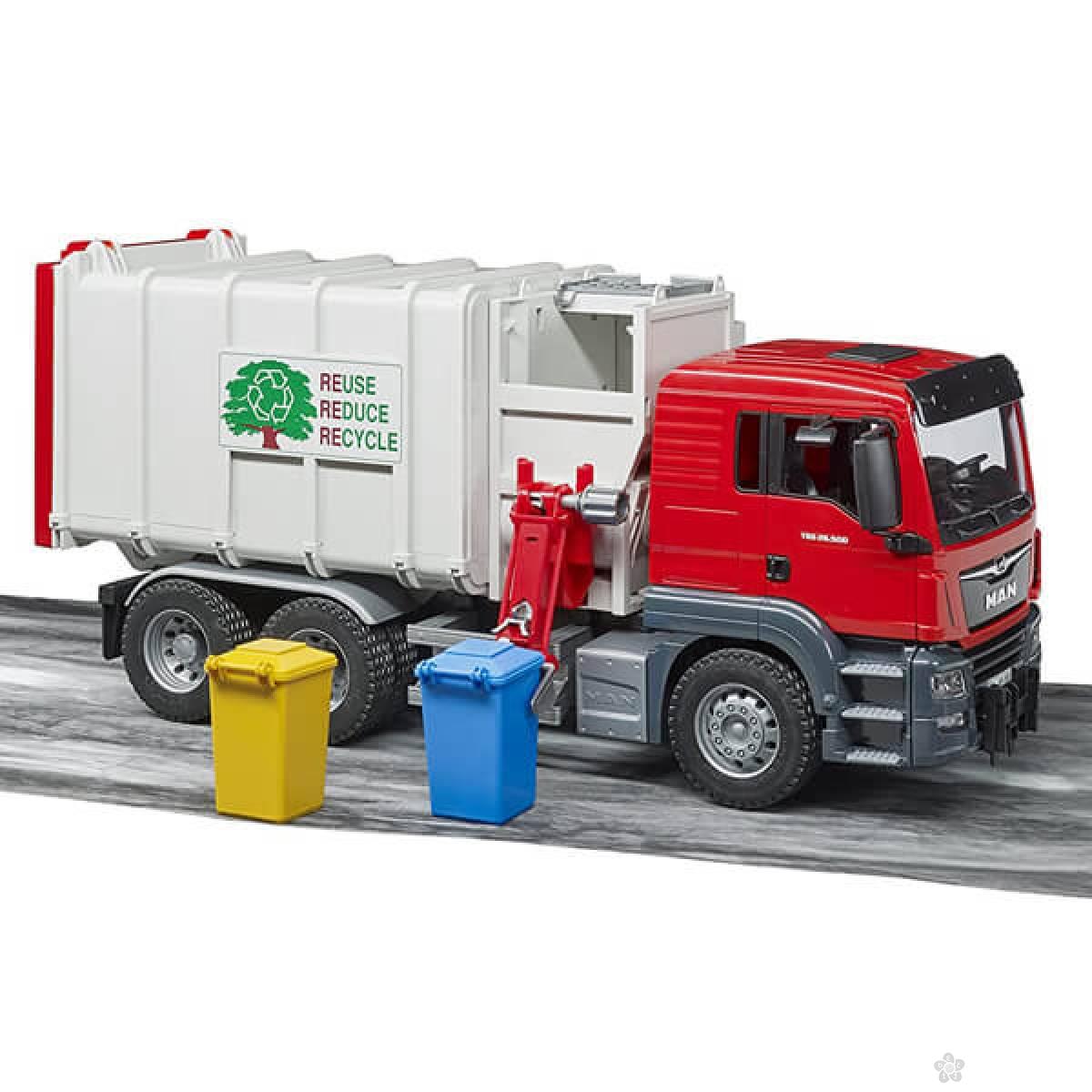 Kamion đubretarac Man TGS bočni utovar Bruder 037611 