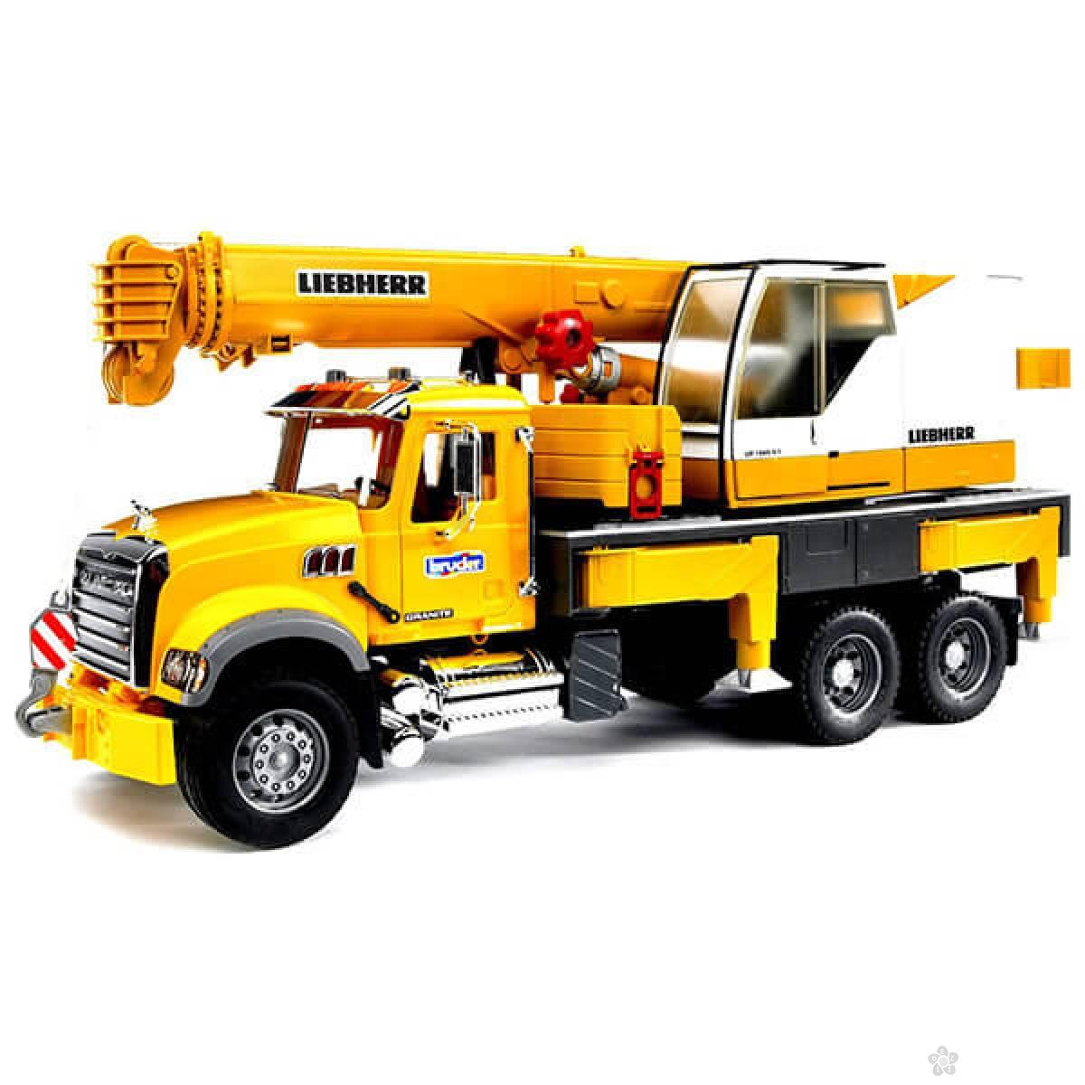 Kamion MACK sa kranom Liebherr Bruder 028183 