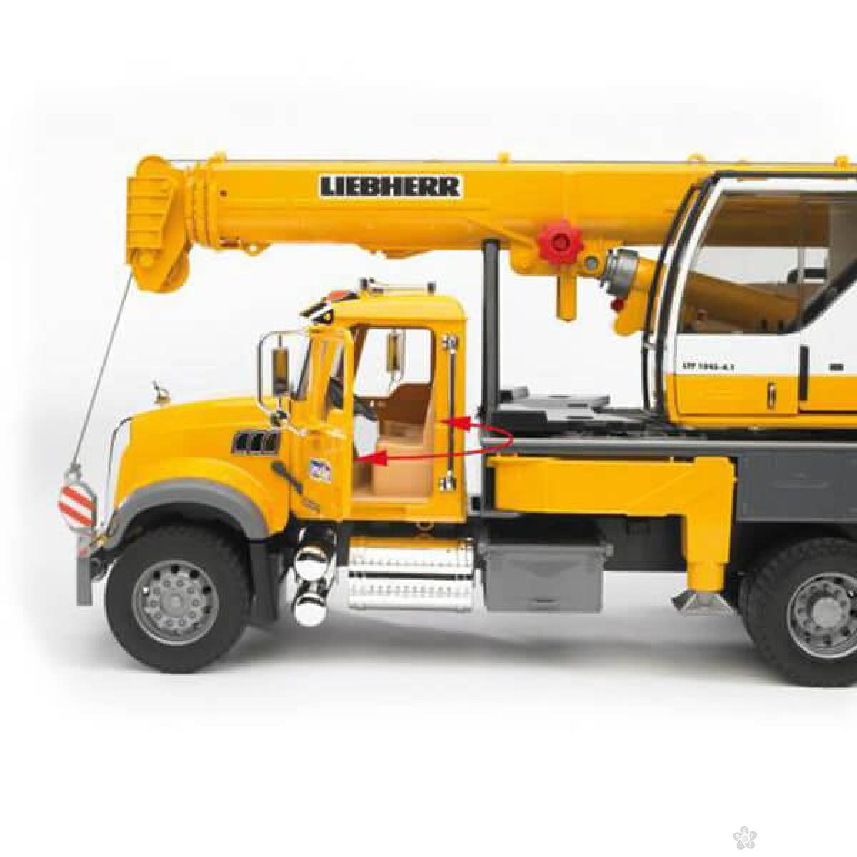 Kamion MACK sa kranom Liebherr Bruder 028183 