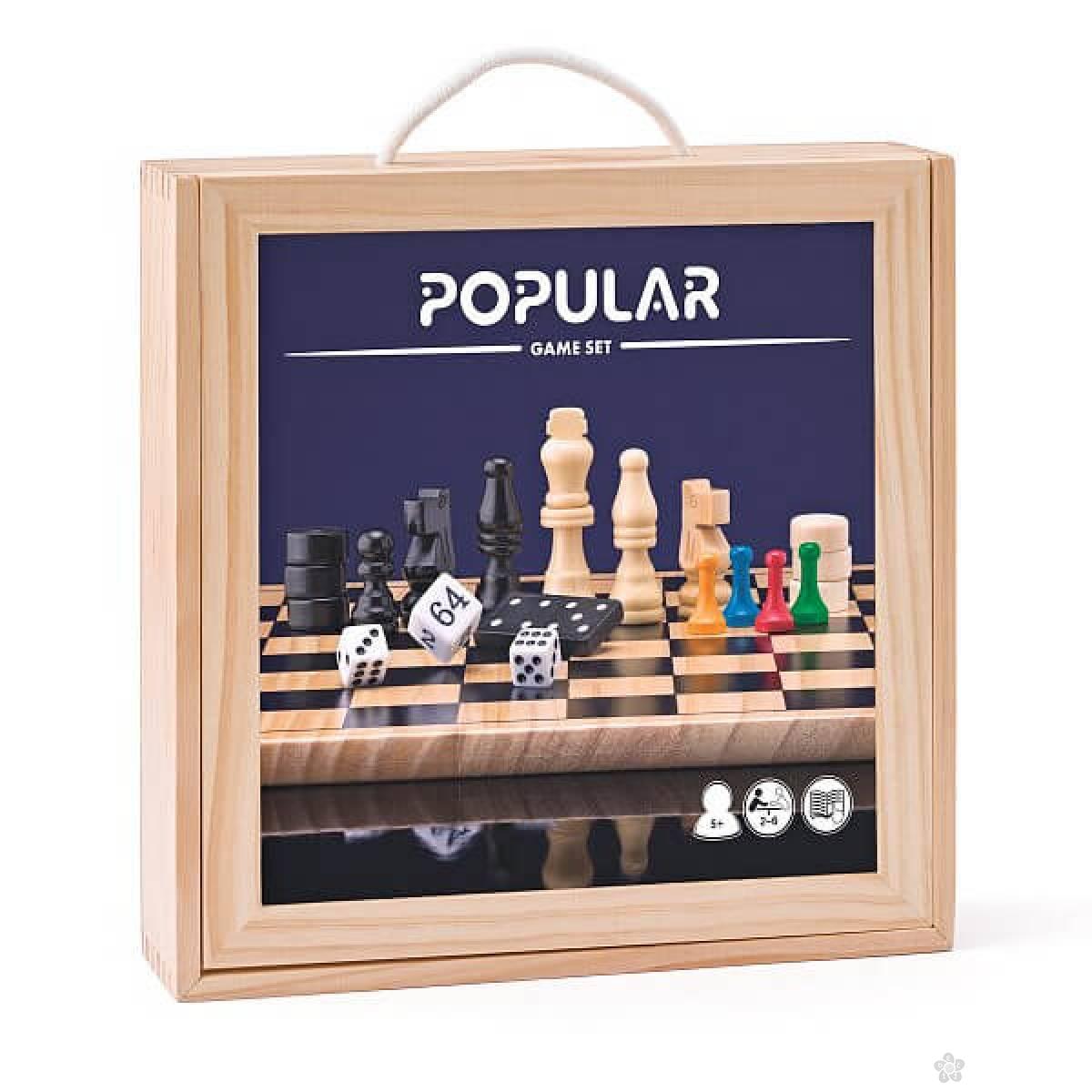 Popularni klasični set društvenih igara Woody 92211 