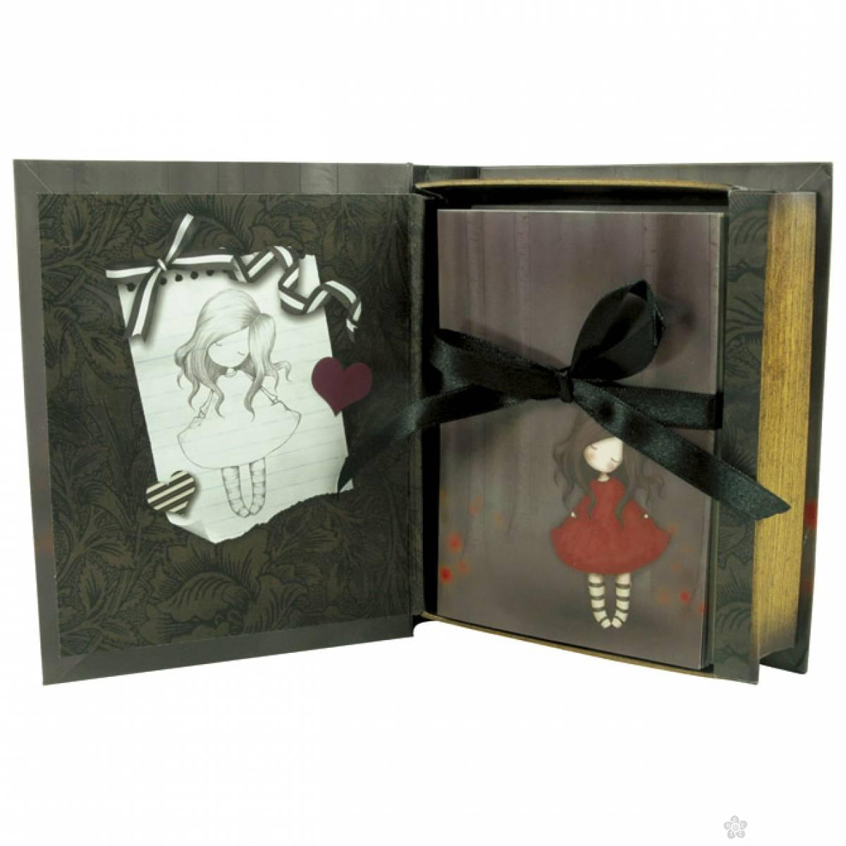 Kutija ukrasna sa karticama za poruke Poppy Wood 238EC06 
