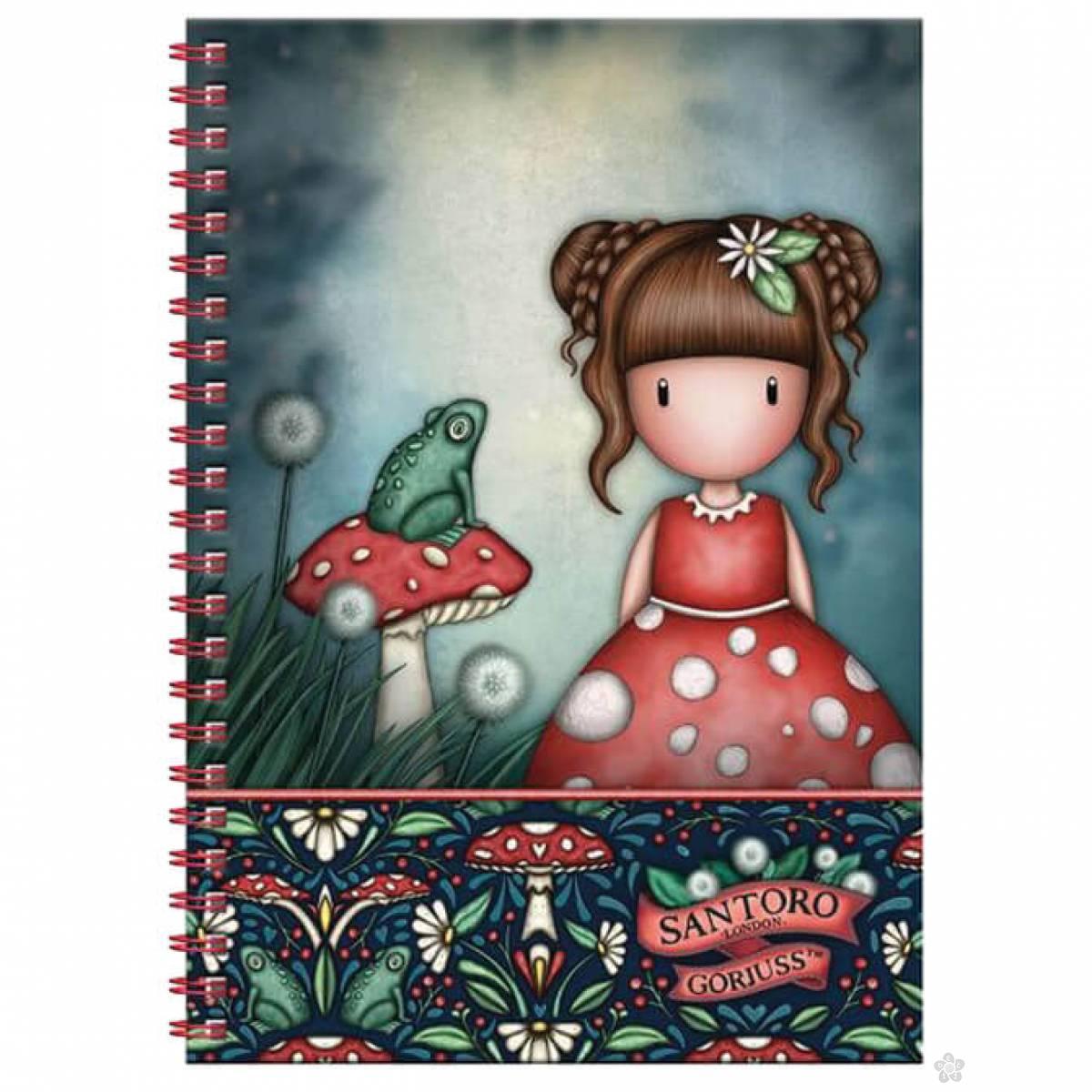 Notes spirala A5 linije Little Mushroom 1344GJ03 