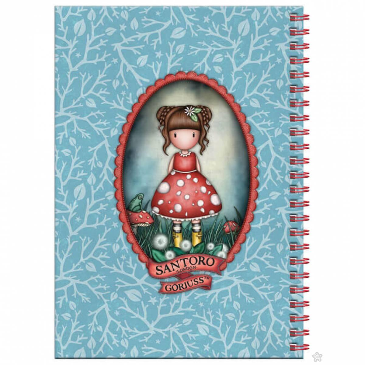 Notes spirala A5 linije Little Mushroom 1344GJ03 