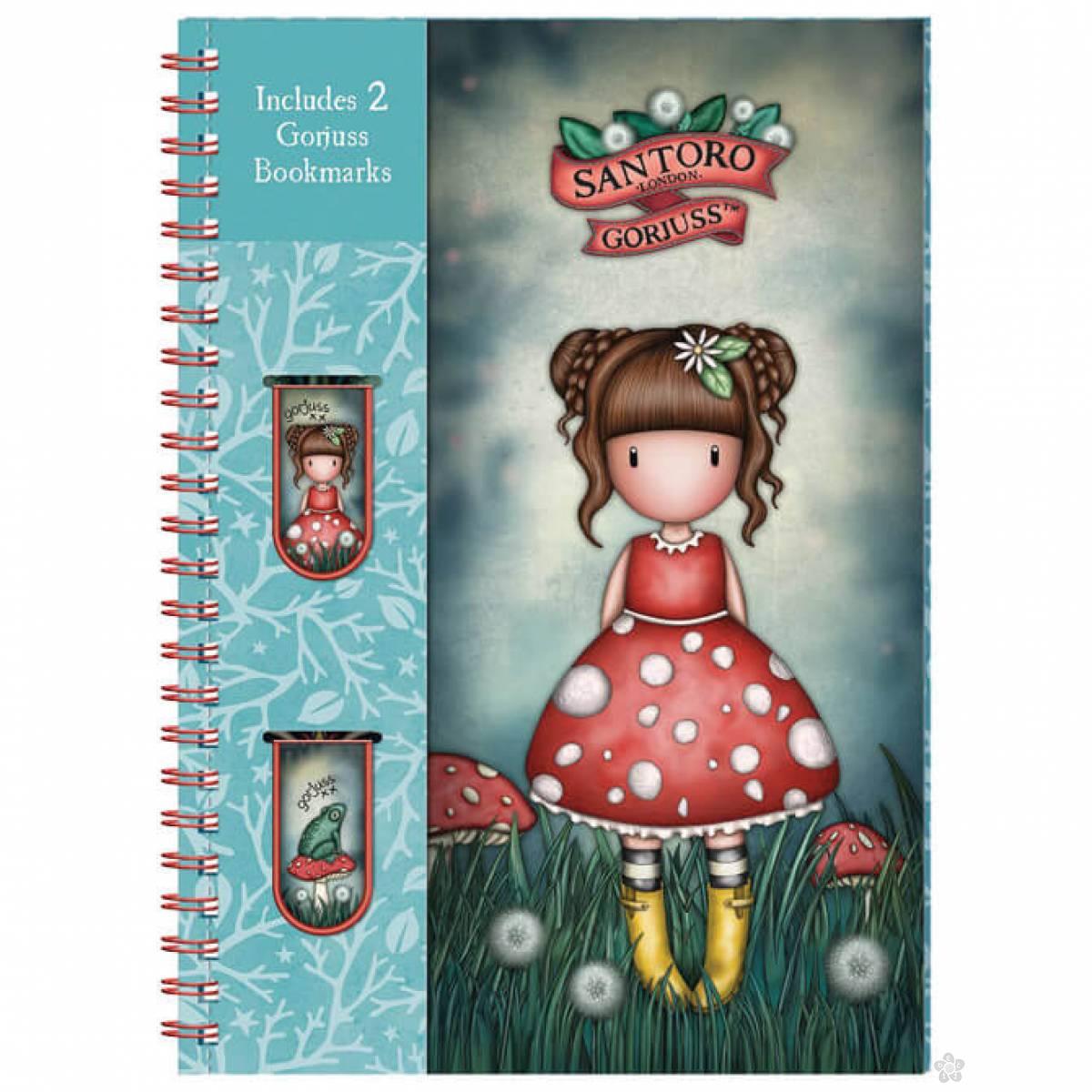 Notes spirala A5 linije sa dva magneta Little Mushroom 1336GJ01 