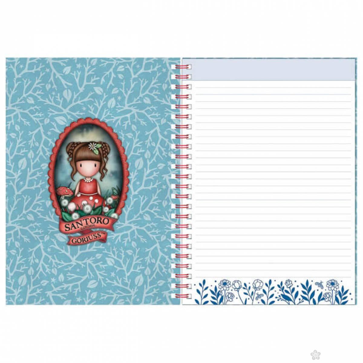 Notes spirala A5 linije sa dva magneta Little Mushroom 1336GJ01 