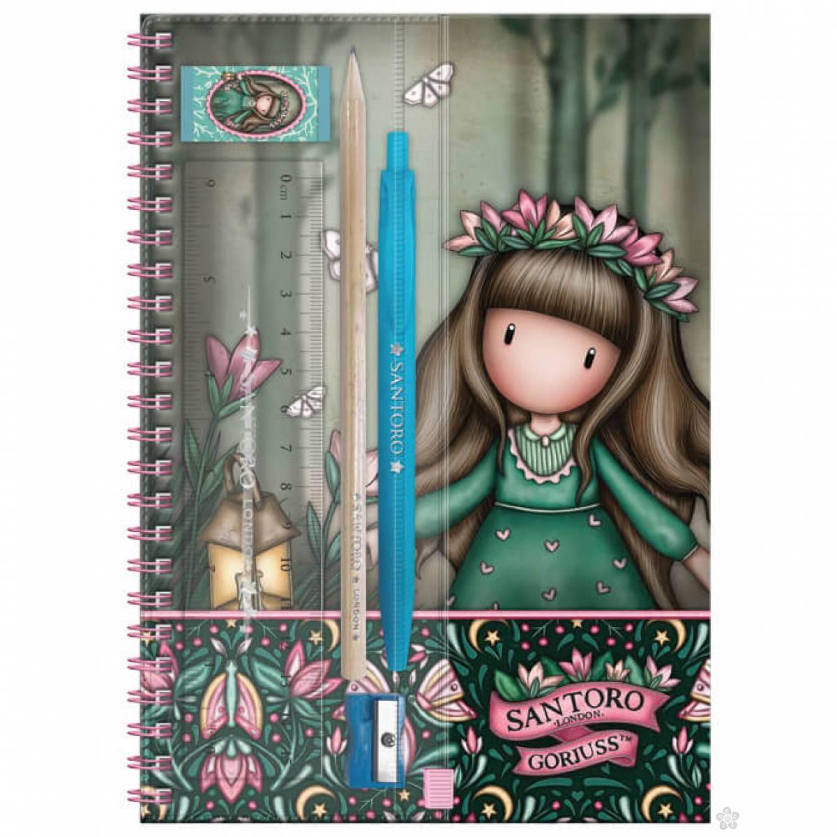 Notes spirala A5 linije Woodland Wildflower 1344GJ04 