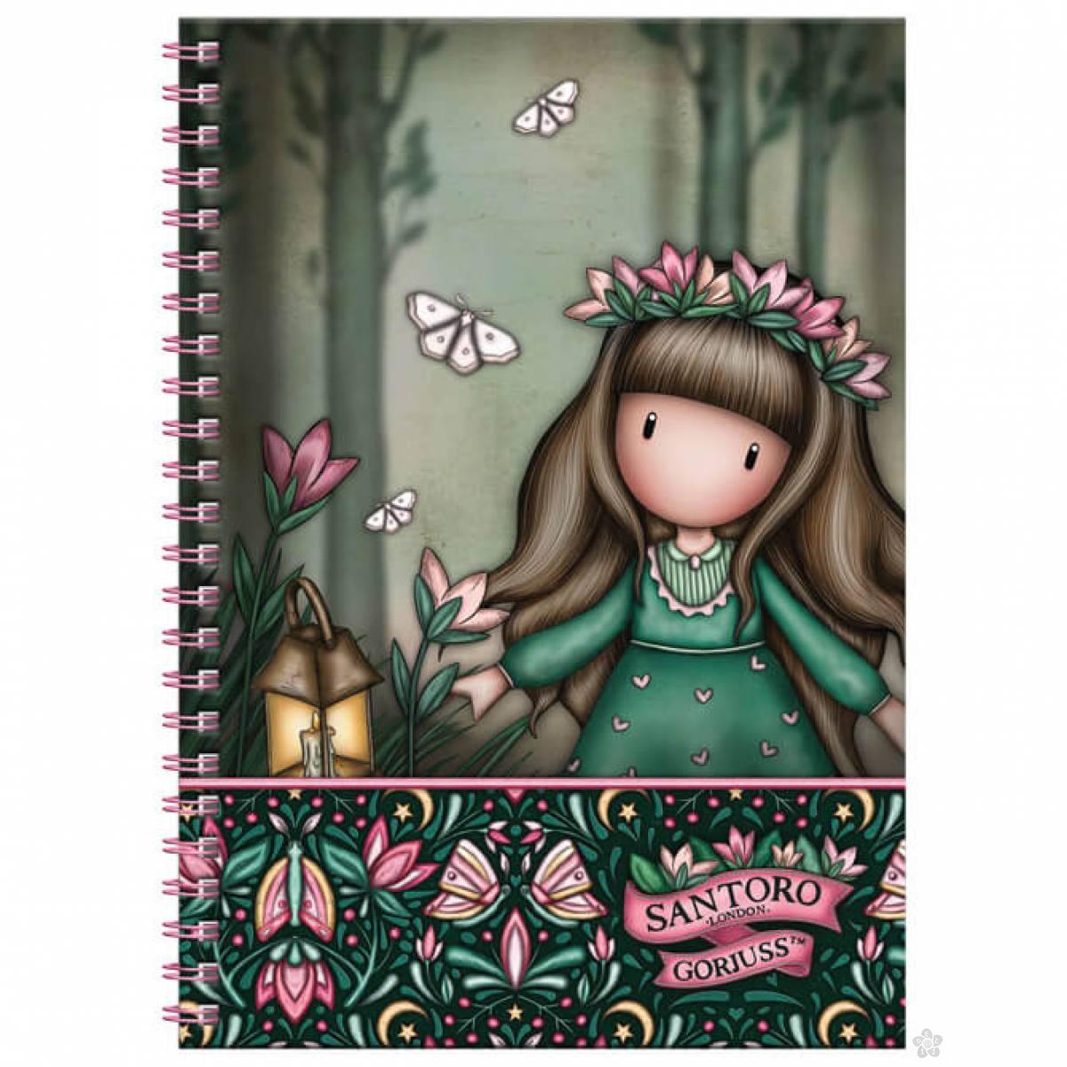 Notes spirala A5 linije Woodland Wildflower 1344GJ04 