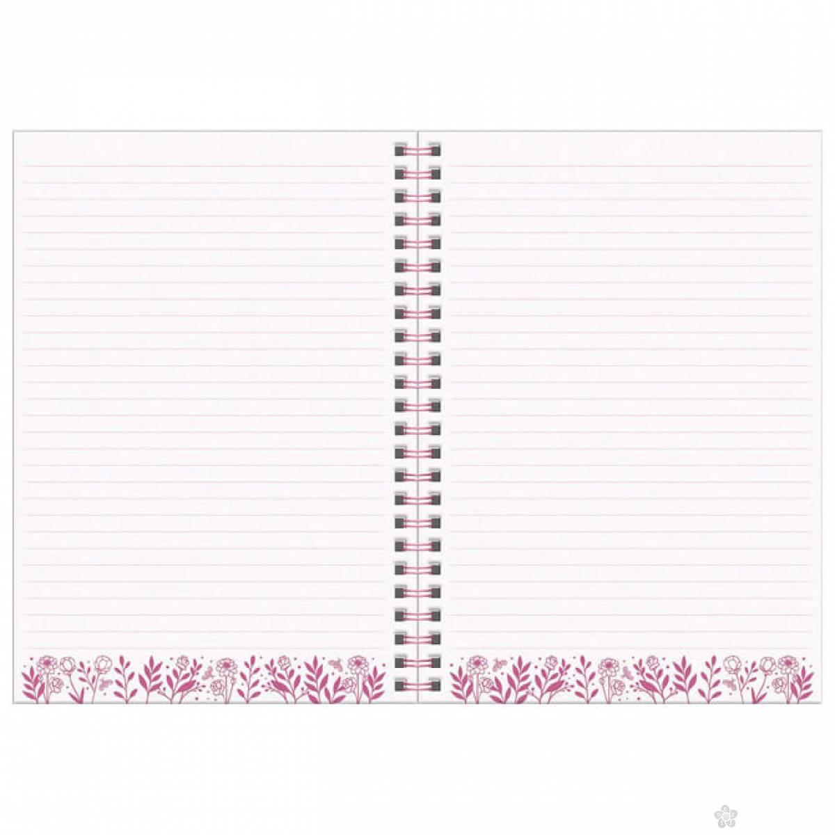 Notes spirala A5 linije Woodland Wildflower 1344GJ04 