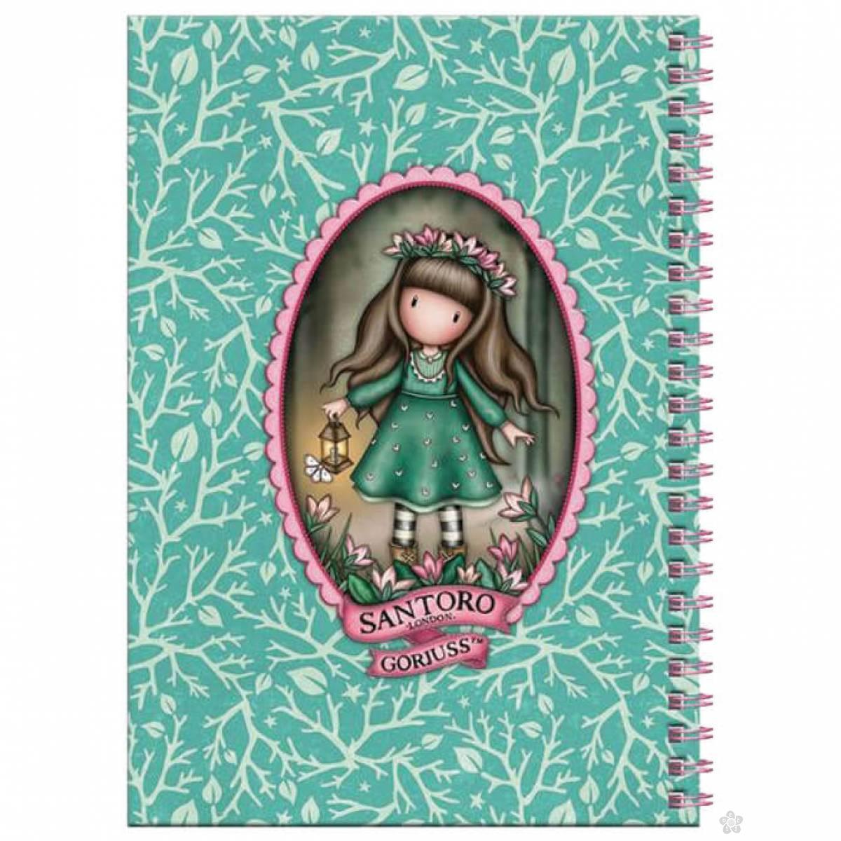 Notes spirala A5 linije Woodland Wildflower 1344GJ04 