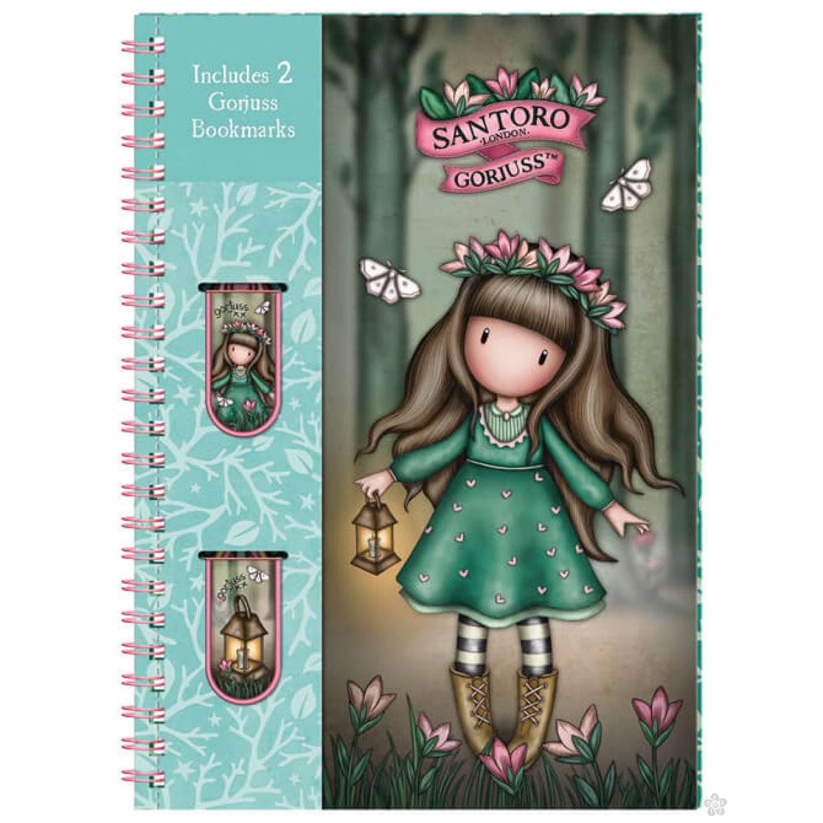 Notes spirala A5 linije sa dva magneta Woodland Wildflower 1336GJ02 