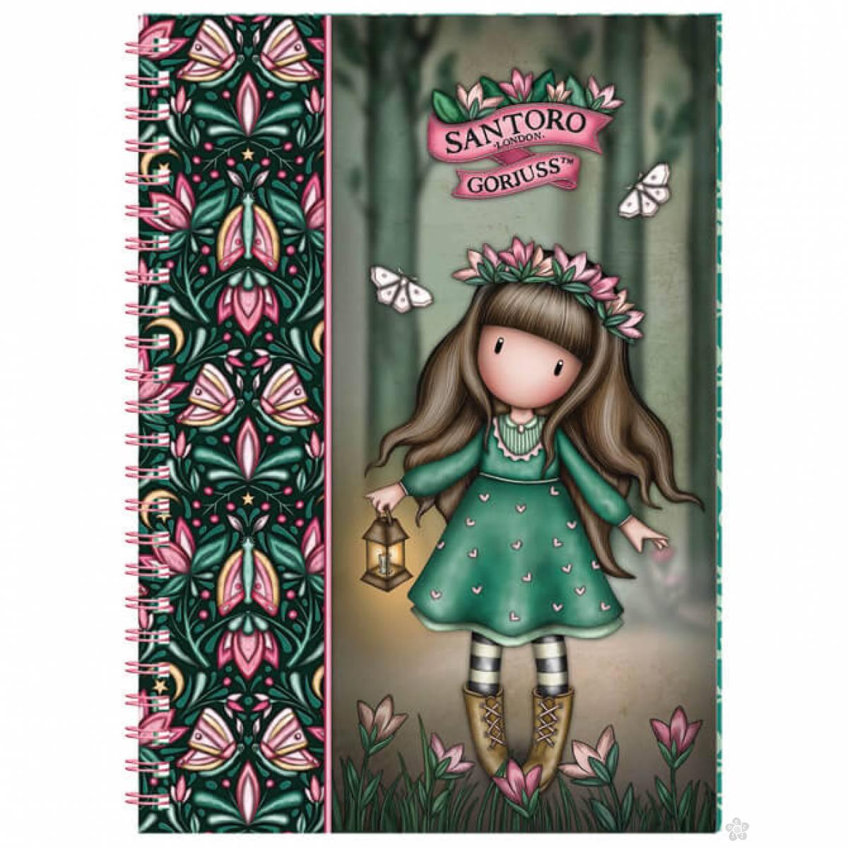 Notes spirala A5 linije sa dva magneta Woodland Wildflower 1336GJ02 