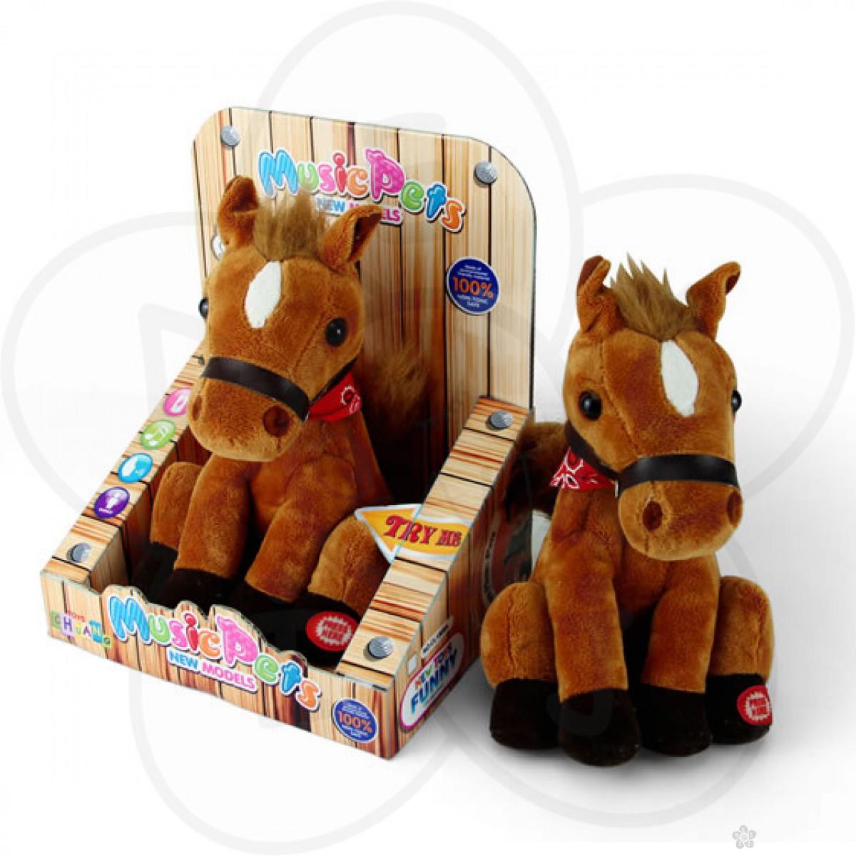 Muzički plišani konjić u kutiji 