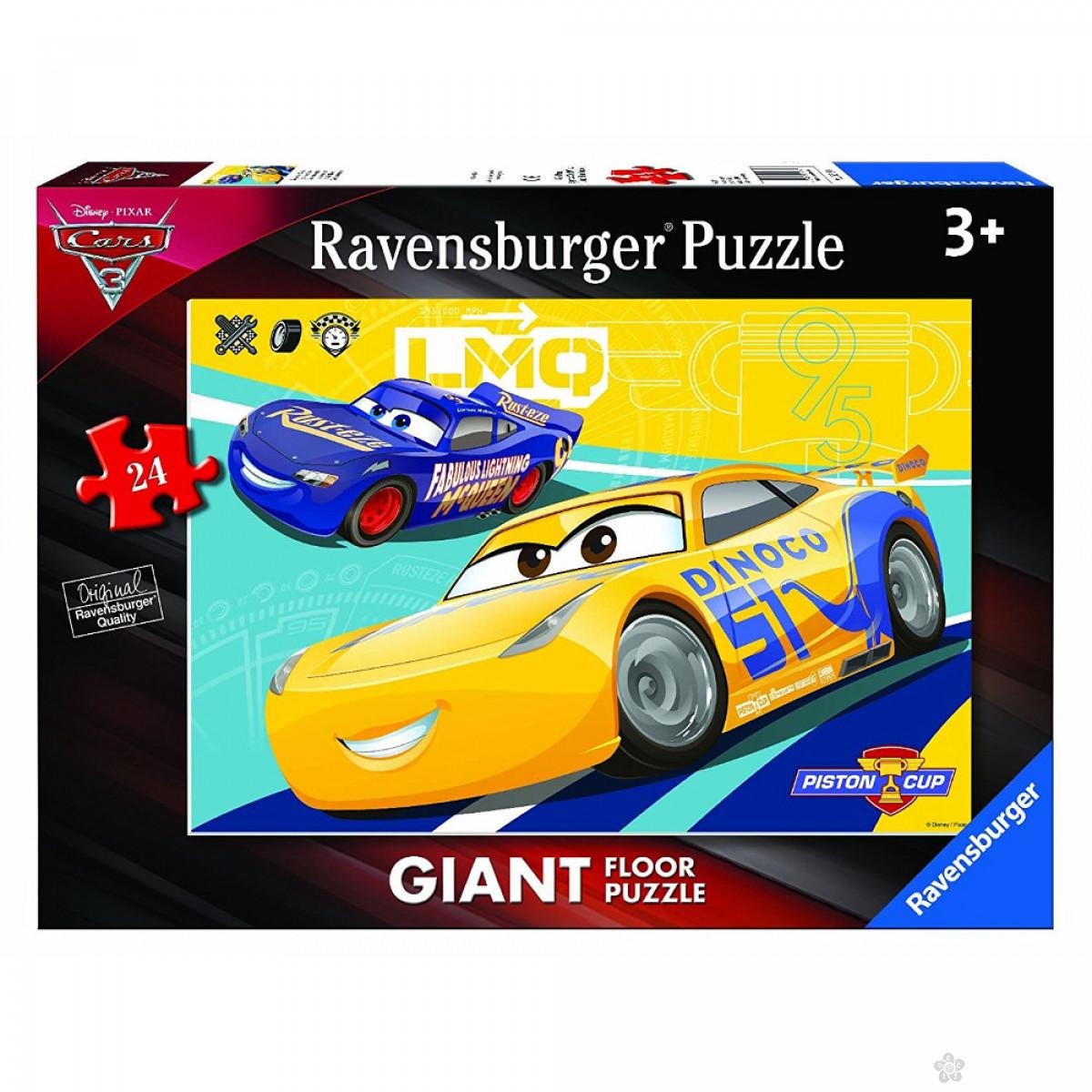 Ravensburger puzzle (slagalice) - Velike podne puzle Cars, RA05518 