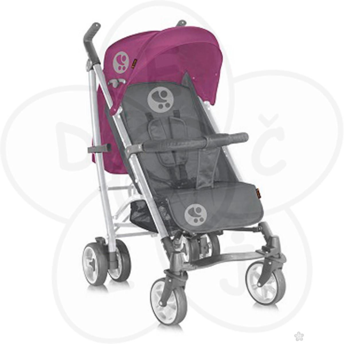 Kolica S-200 + Zimska Navlaka - Pink & Grey Lorelli 