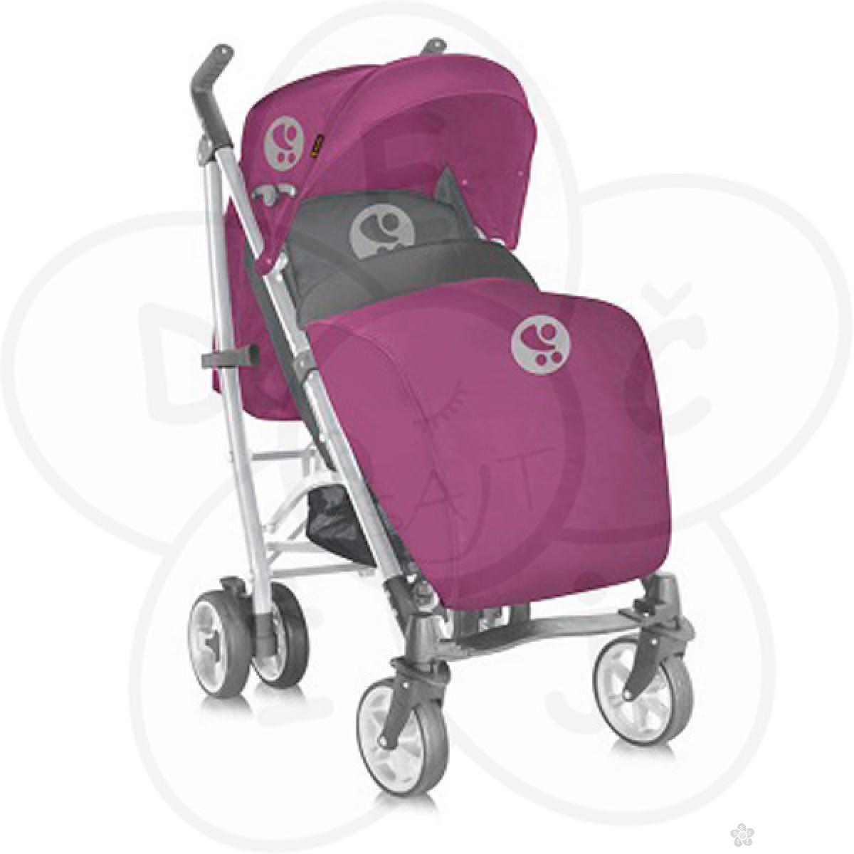 Kolica S-200 + Zimska Navlaka - Pink & Grey Lorelli 