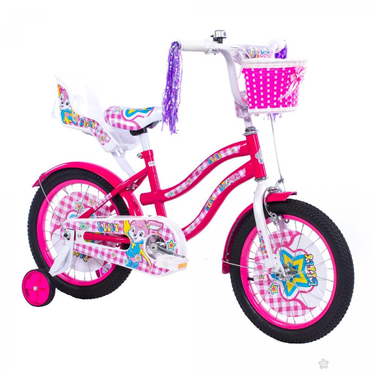 Dečiji Bicikl Lilly 16 roza/bela, 650094 