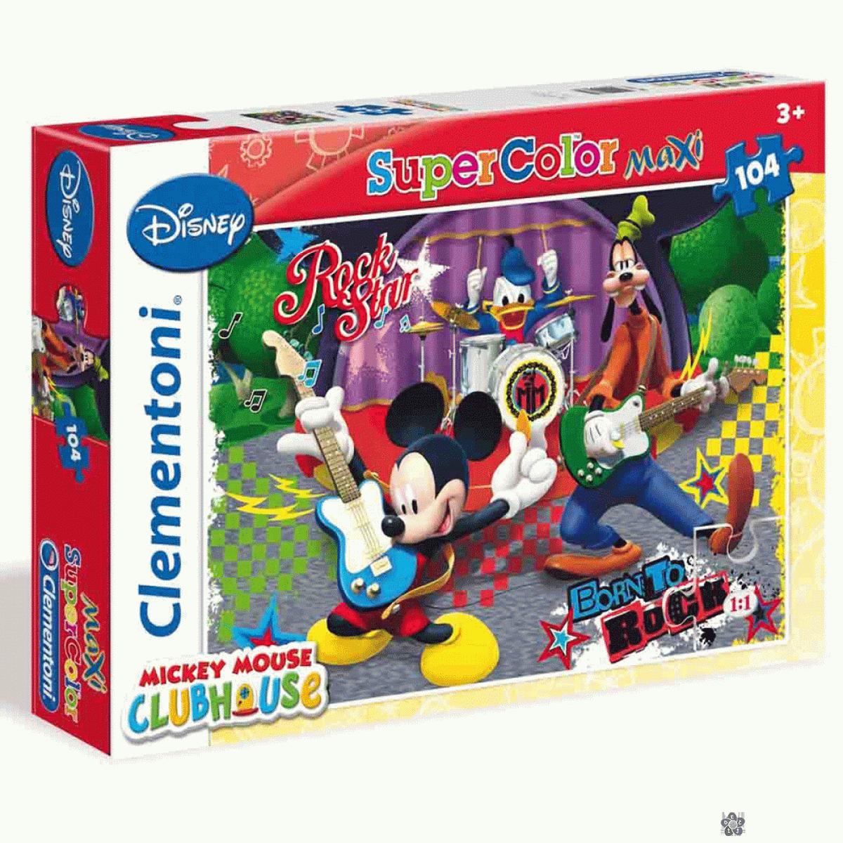 Puzzle maxi Mickey Mouse The rock and roll band 104 dela Clementoni, 23637 