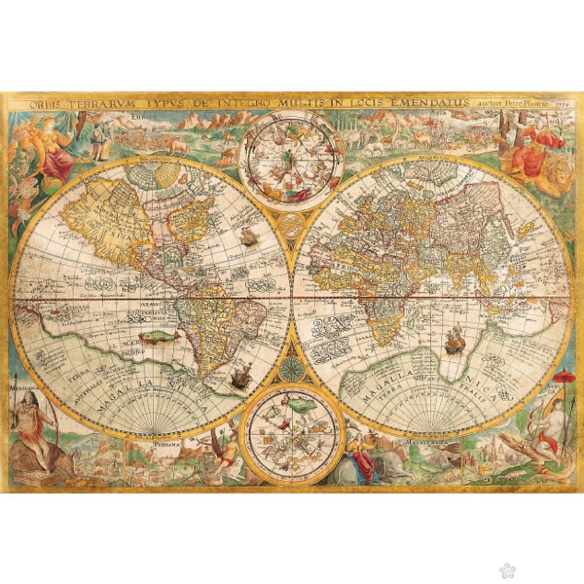Puzzla Ancient Map 2000 delova Clementoni 32557 