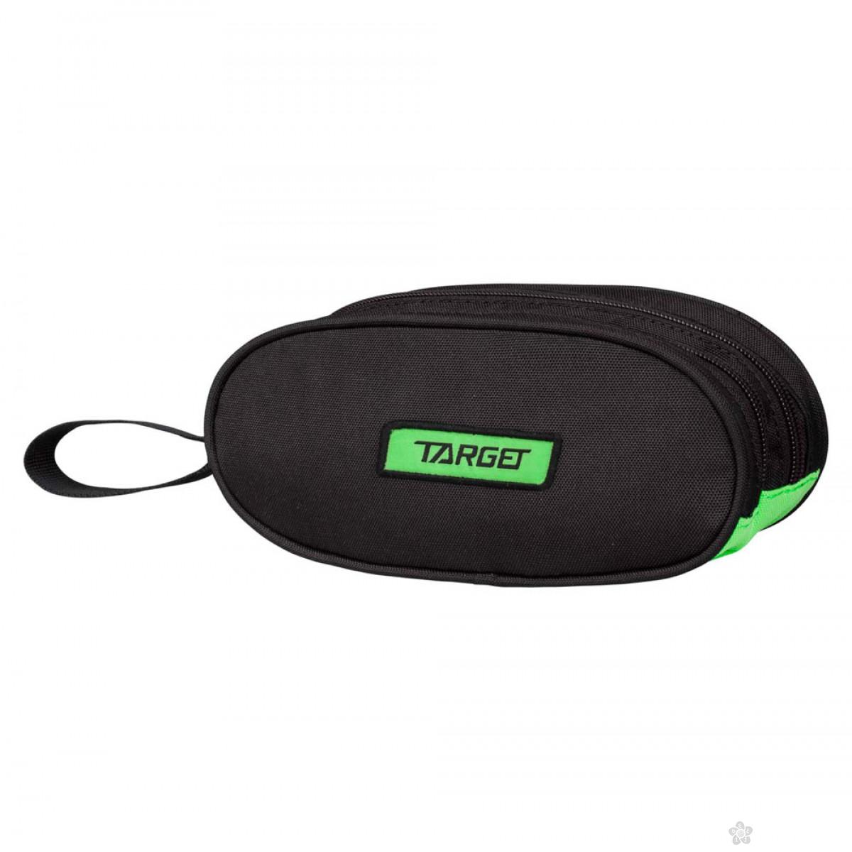 Ovalna pernica Black Fluo Green Apple 21302 