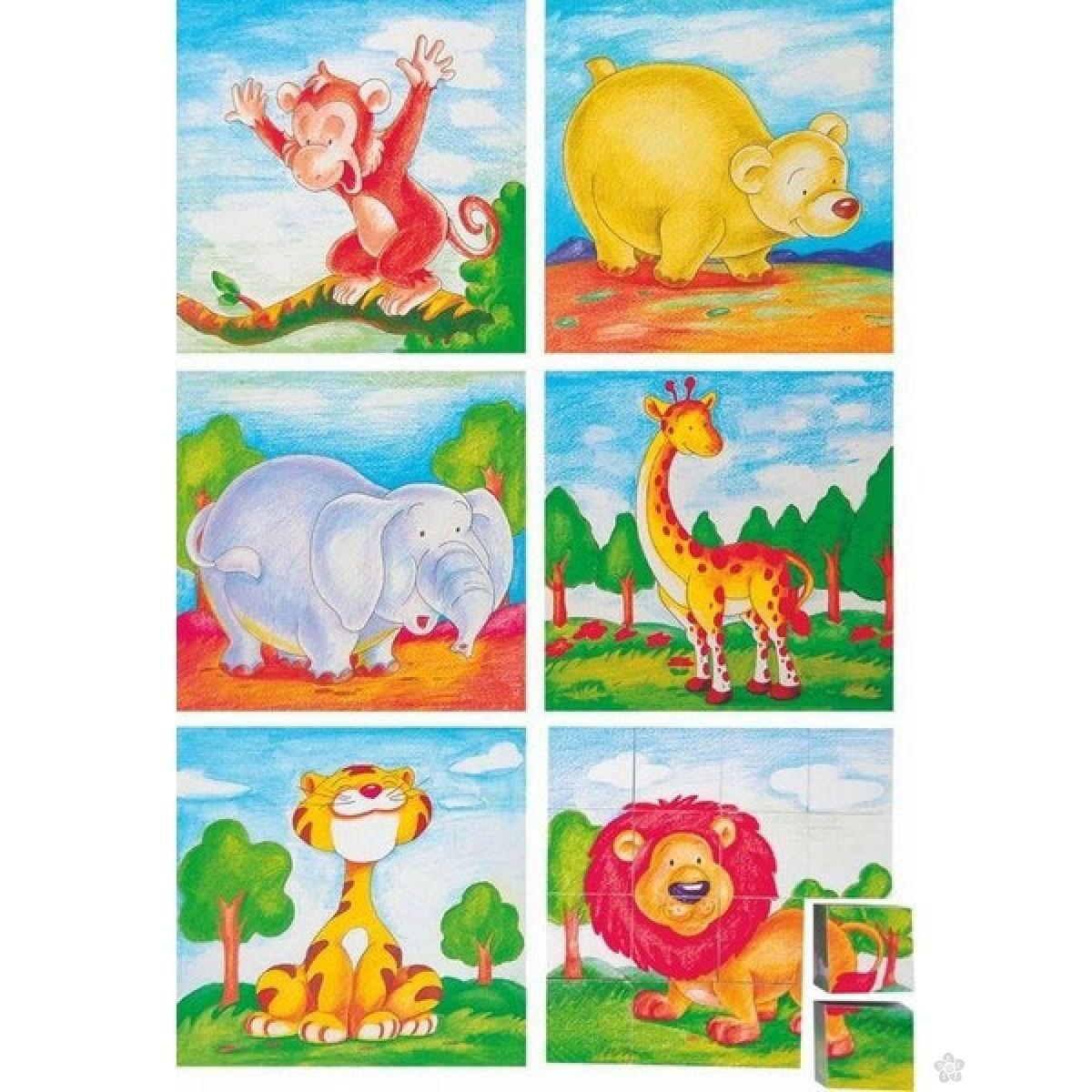 Puzzle-slika zivotinje iz dzungle 4x4 