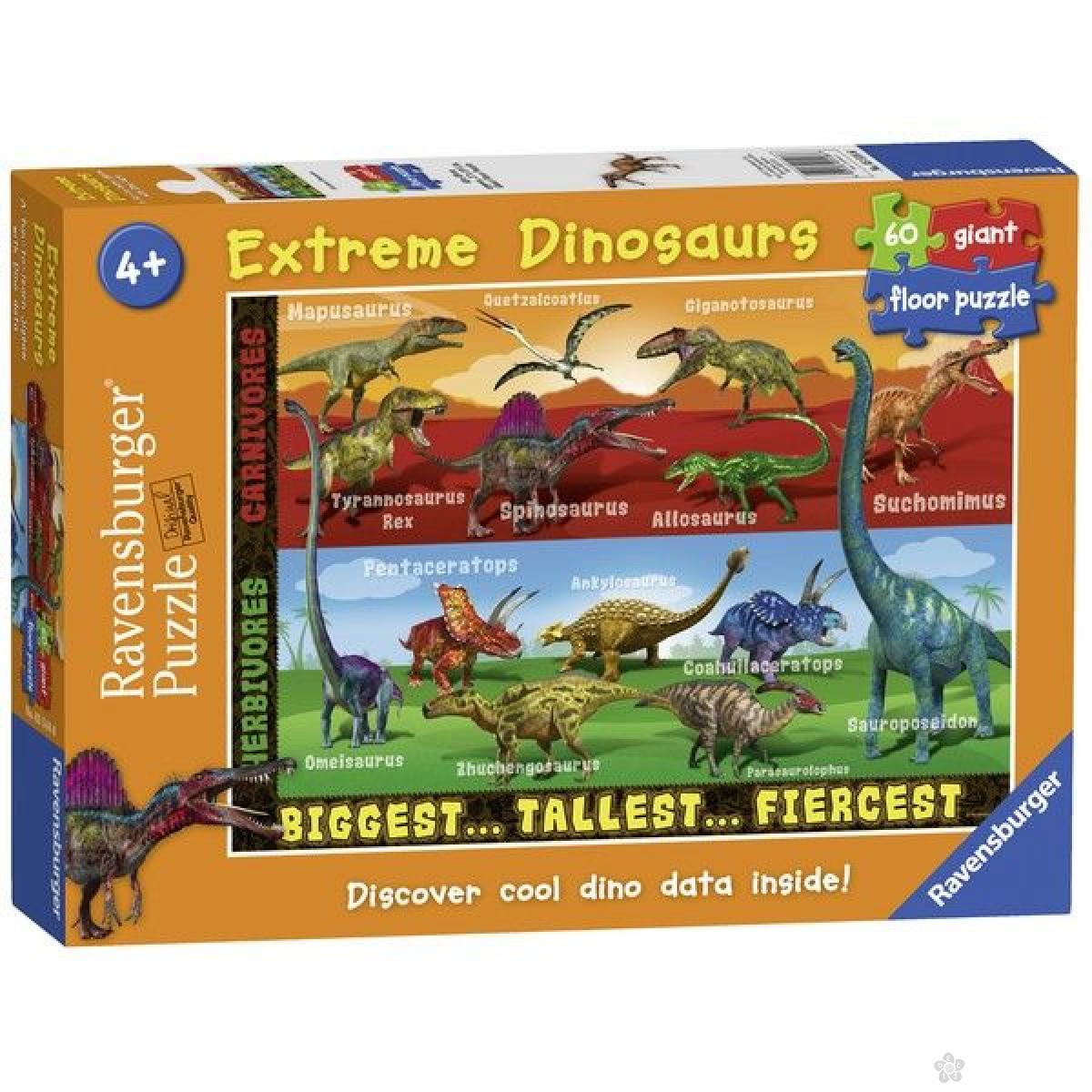 Ravensburger puzzle (slagalice) - Dinosaurus najveci i najopsniji RA05516 