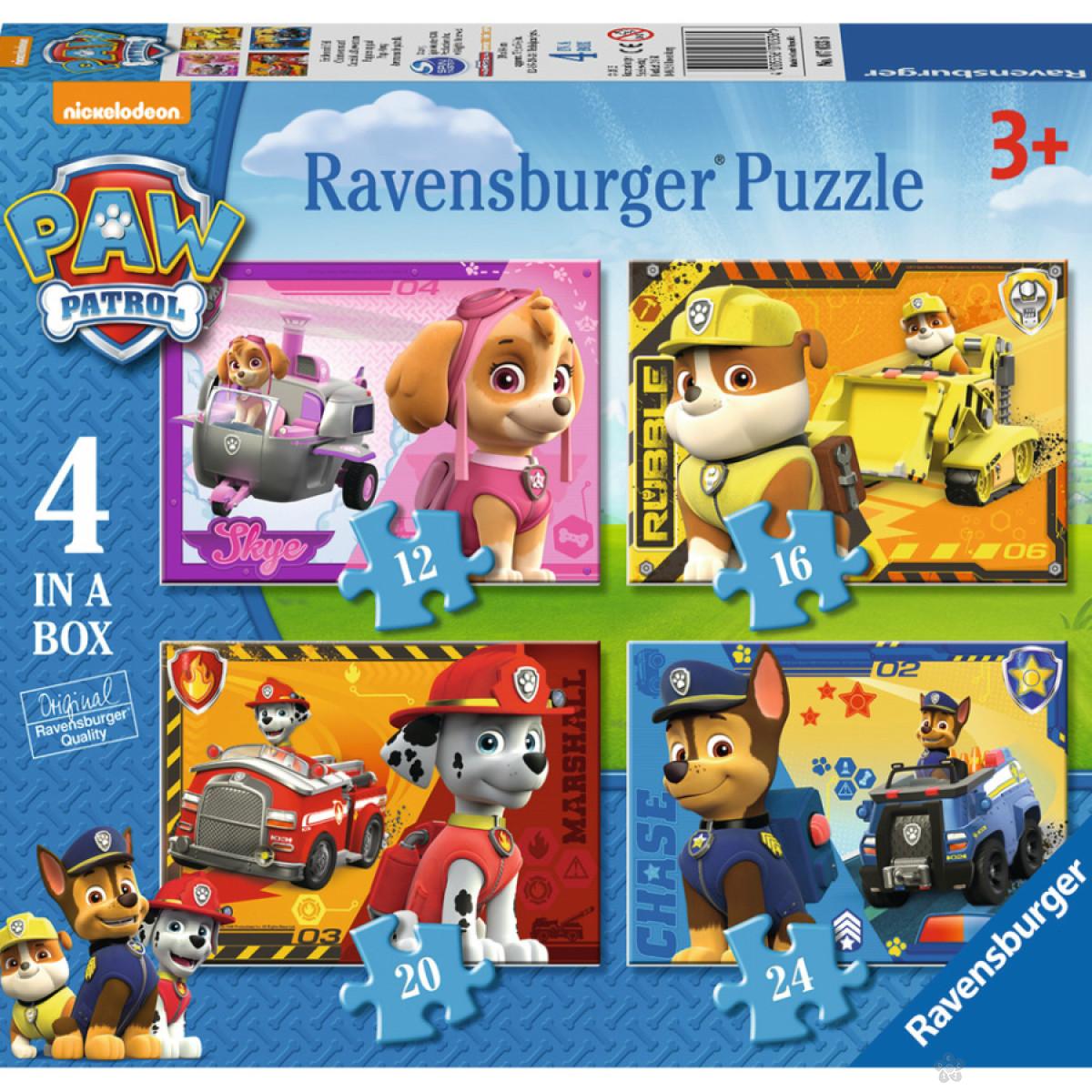 Ravensburger puzzle (slagalice) -Paw patrol, 4 u 1 