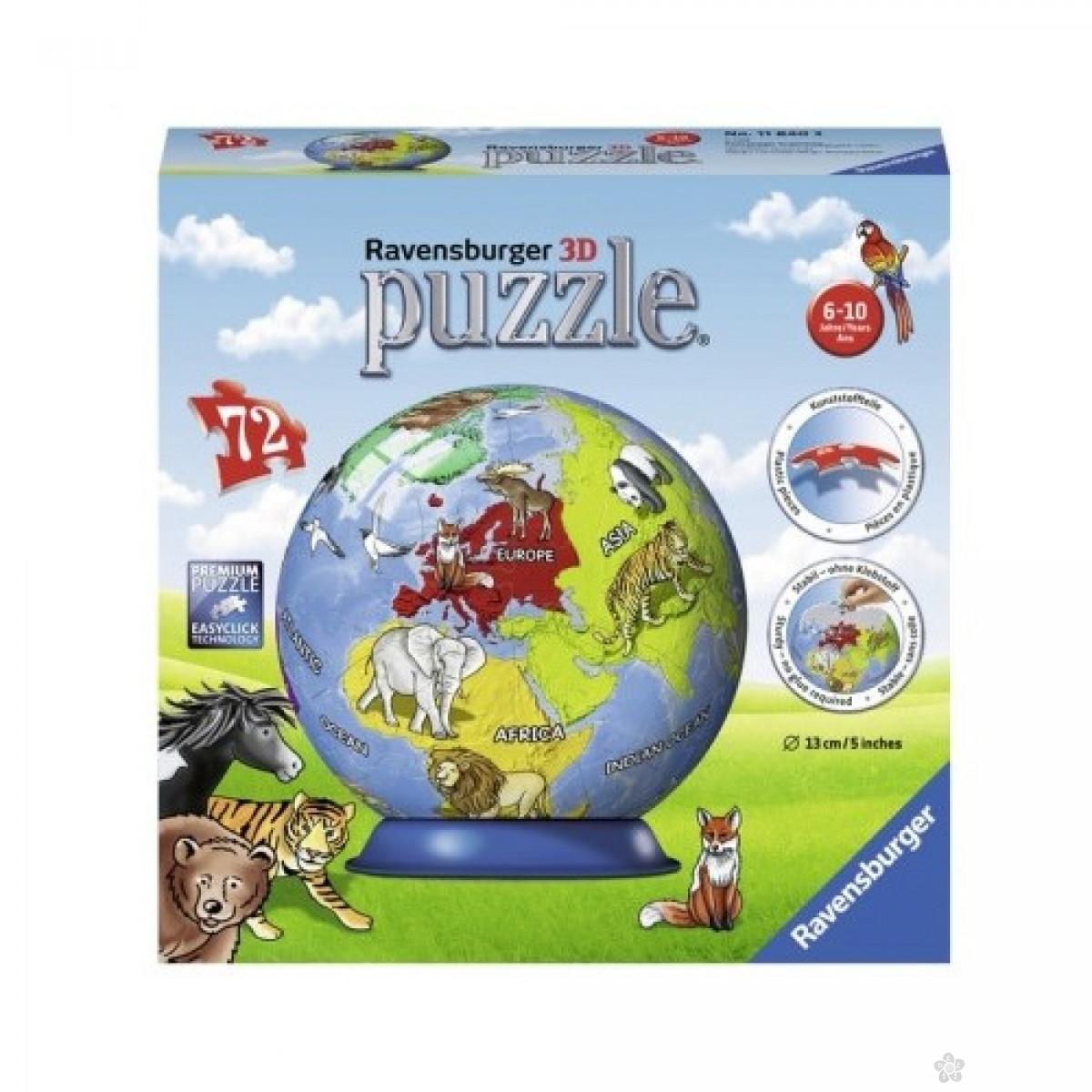 Ravensburger 3D puzzle (slagalice) - Mapa sveta, RA11840 