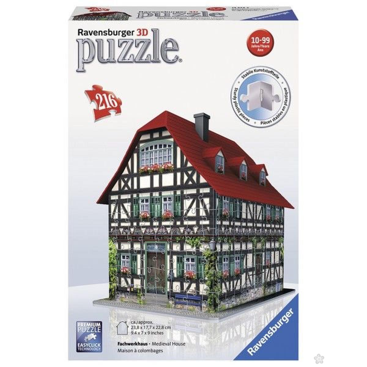 Ravensburger 3D puzzle (slagalice) - Srednjovekovna kuća RA12572 