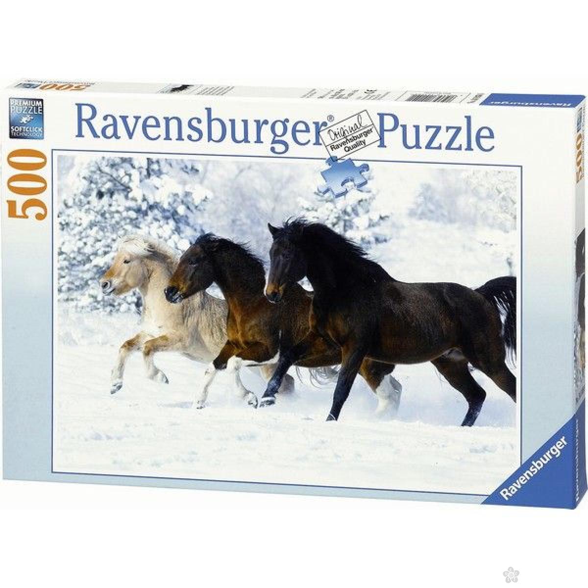 Ravensburger puzzle (slagalice) - Galop u snegu RA14140 