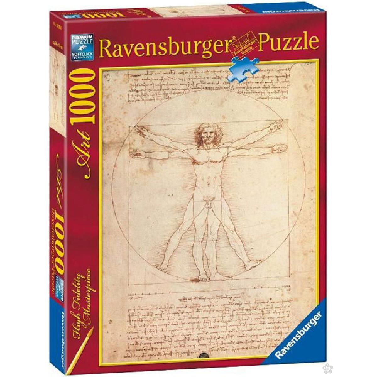 Ravensburger puzzle (slagalice) - Leonardo da Vinci: The Vitruvian Man RA15250 