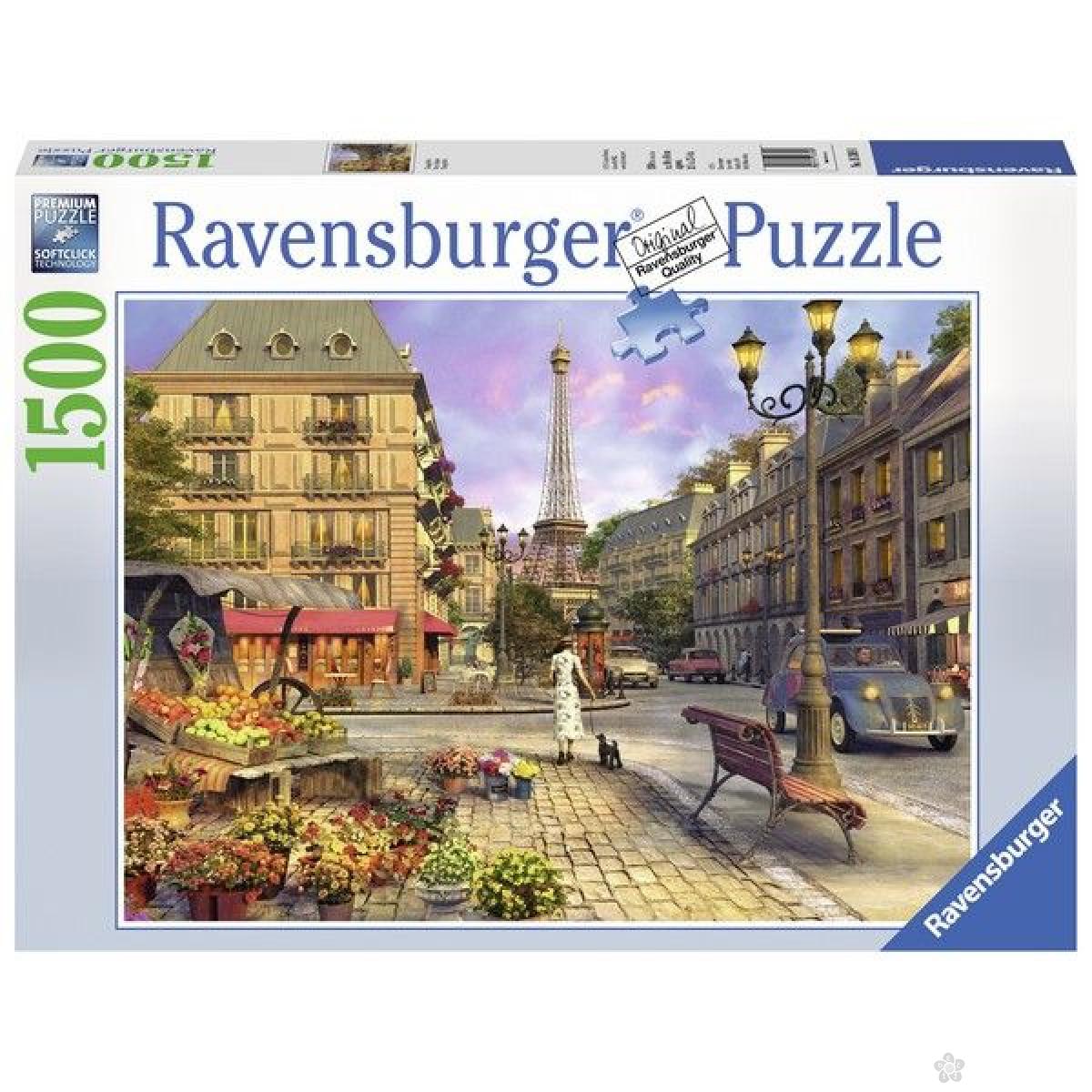Ravensburger puzzle (slagalice) - Ulice Pariza RA163019 