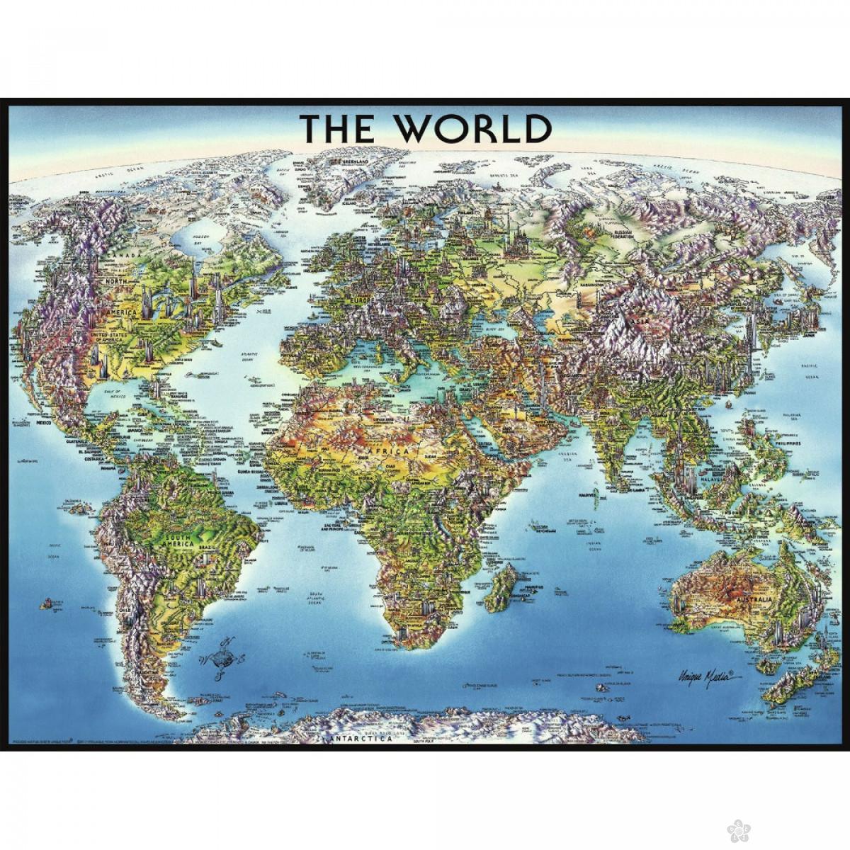 Ravensburger puzzle (slagalice) - Mapa sveta, RA16683 