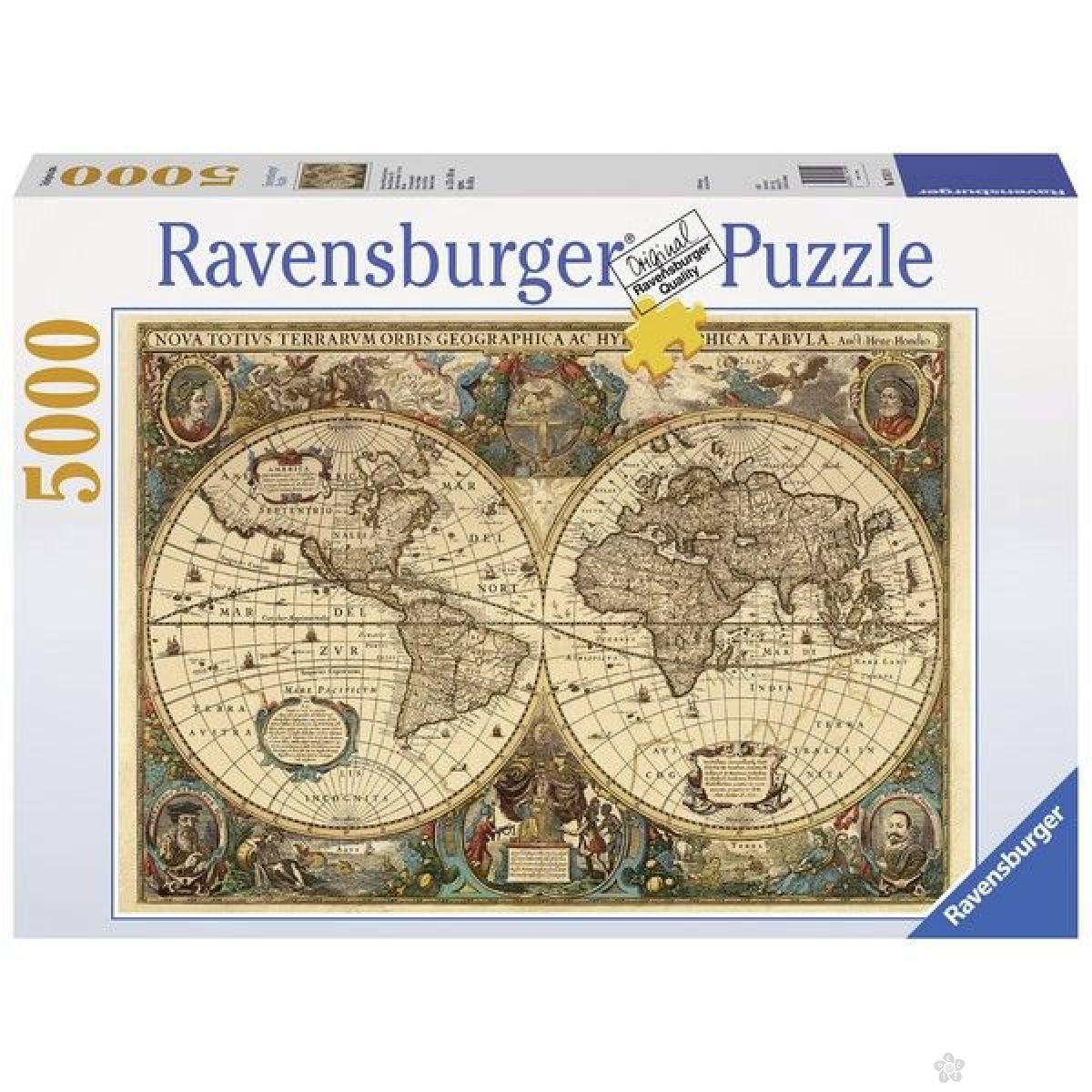 Ravensburger puzzle (slagalice) - Antička karta sveta RA17411 
