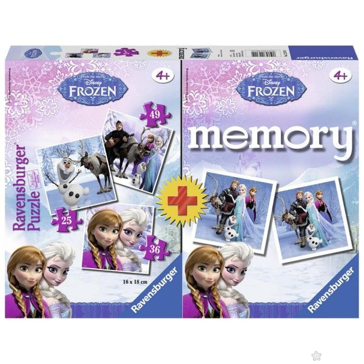 Ravensburger društvena igra -  Frozen puzle + memorija RA22311 