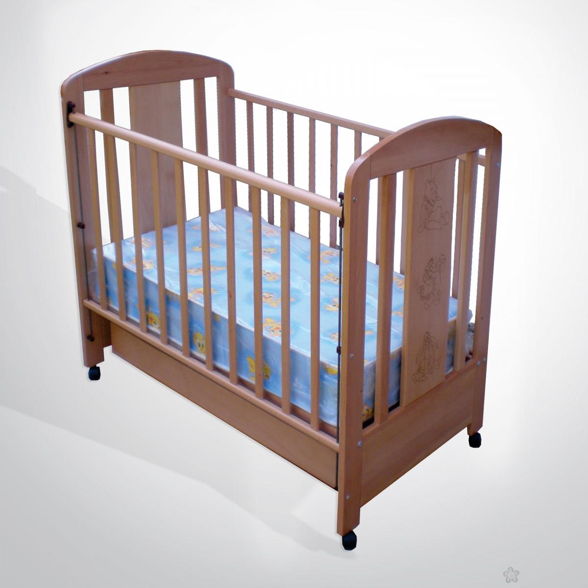 Krevetac za bebe Glorija sa fiokom-natur, Z-20 