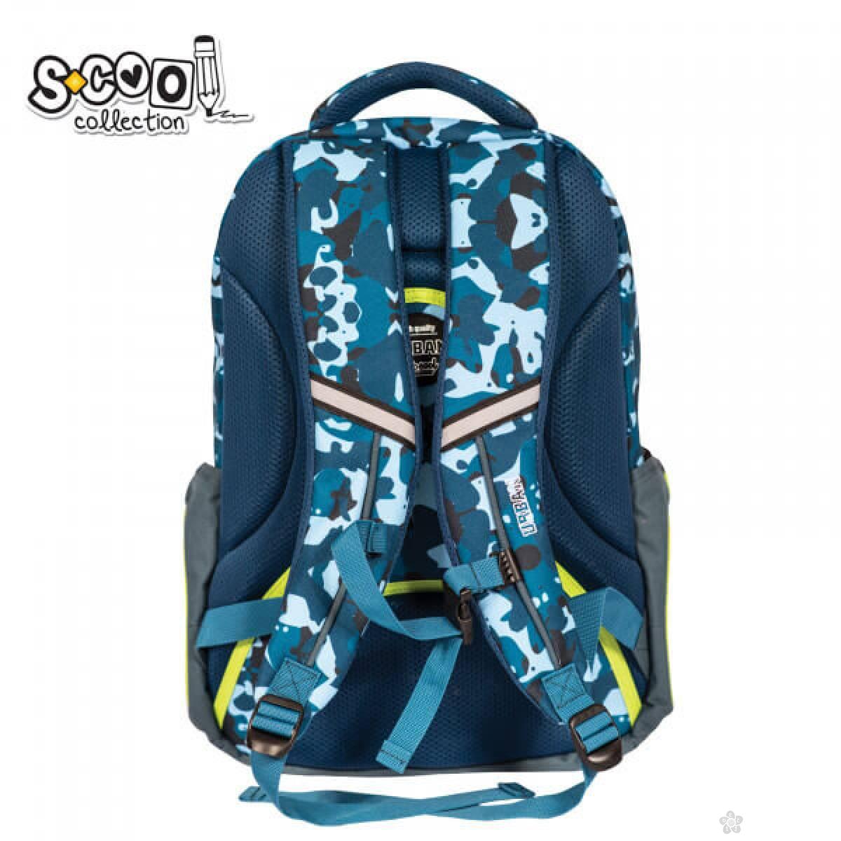 Anatomski ranac Urban Blue & Green SC1646 