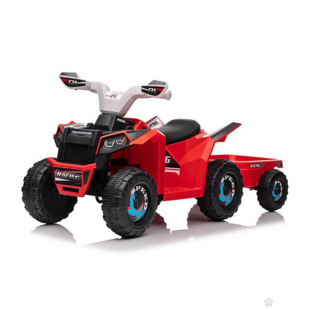 ATV na baterije sa prikolicom TS-039AT crveni 