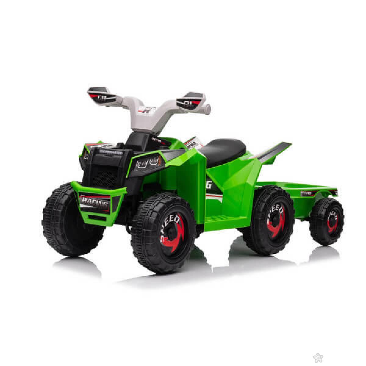 ATV na baterije sa prikolicom TS-039AT zeleni 
