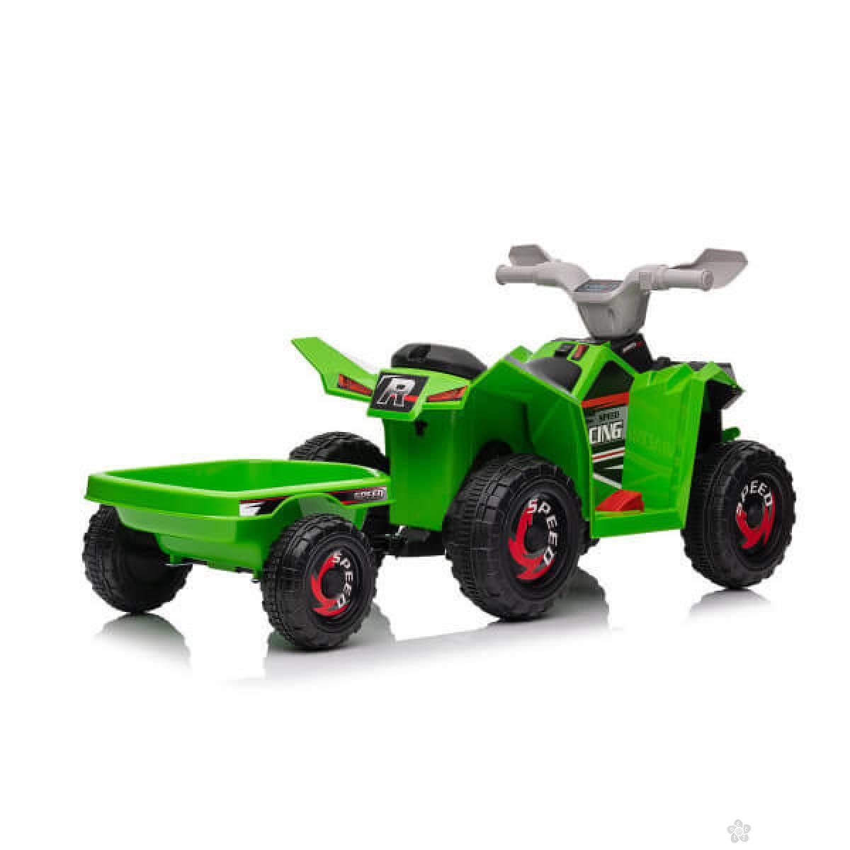ATV na baterije sa prikolicom TS-039AT zeleni 