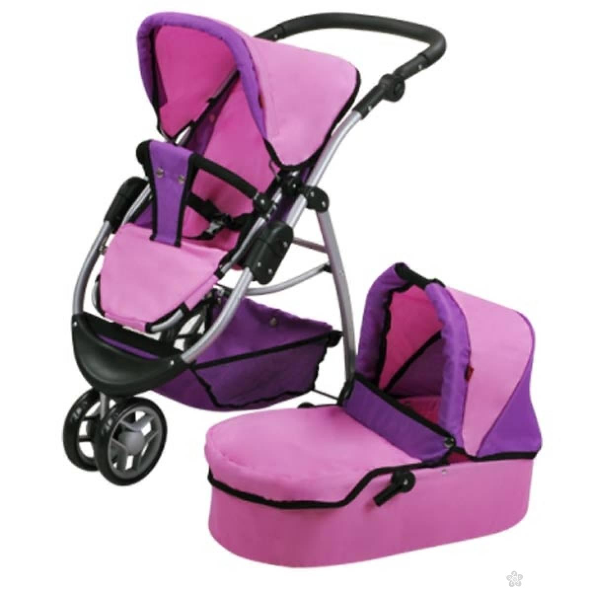Kolica za lutke Knorr Toys Cico Pink Purple 90446 