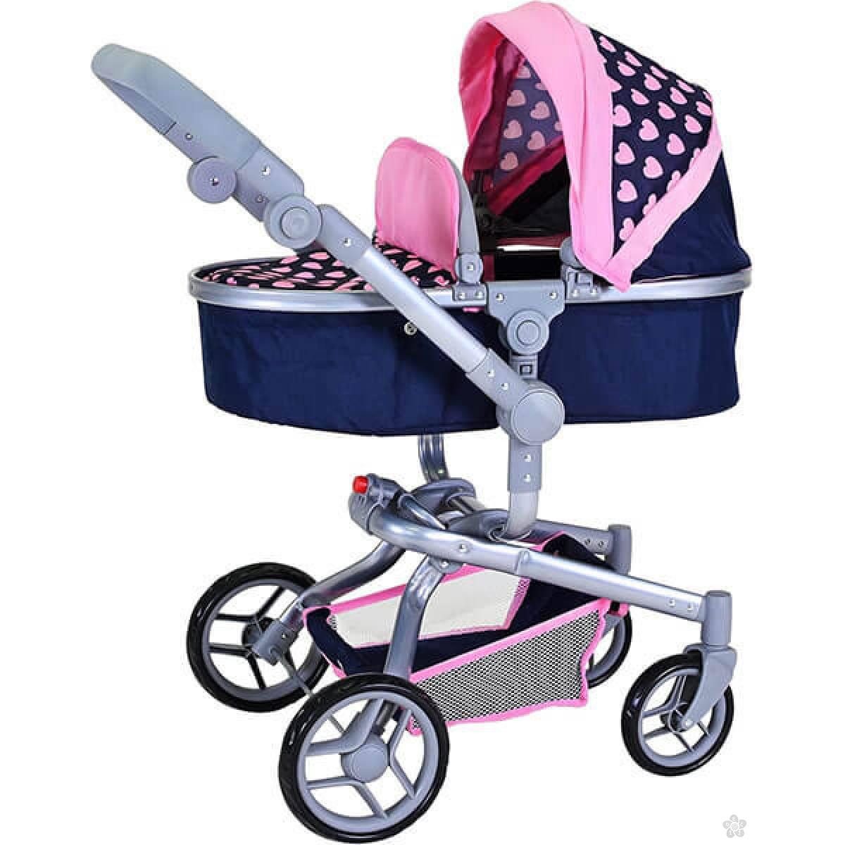 Kolica za lutke Boonk- Pink Hearts  909412 