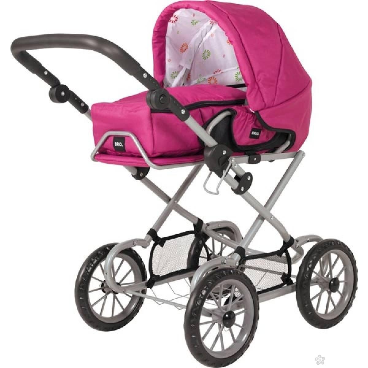 Kolica za lutke Brio - Combi- Roze BR24891314 