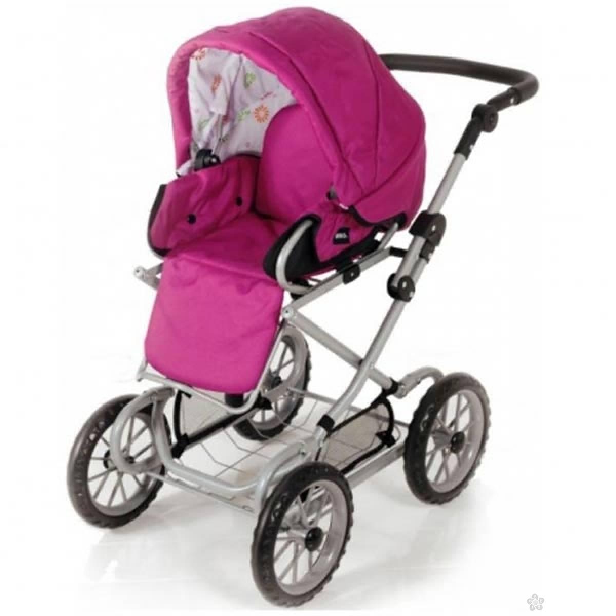 Kolica za lutke Brio - Combi- Roze BR24891314 