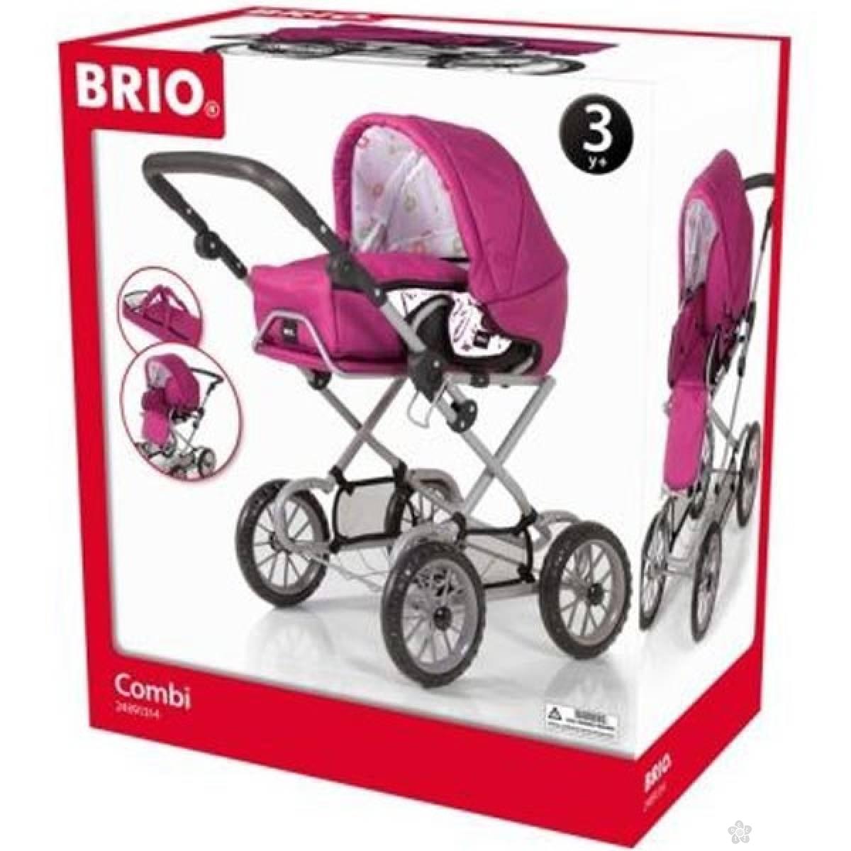 Kolica za lutke Brio - Combi- Roze BR24891314 