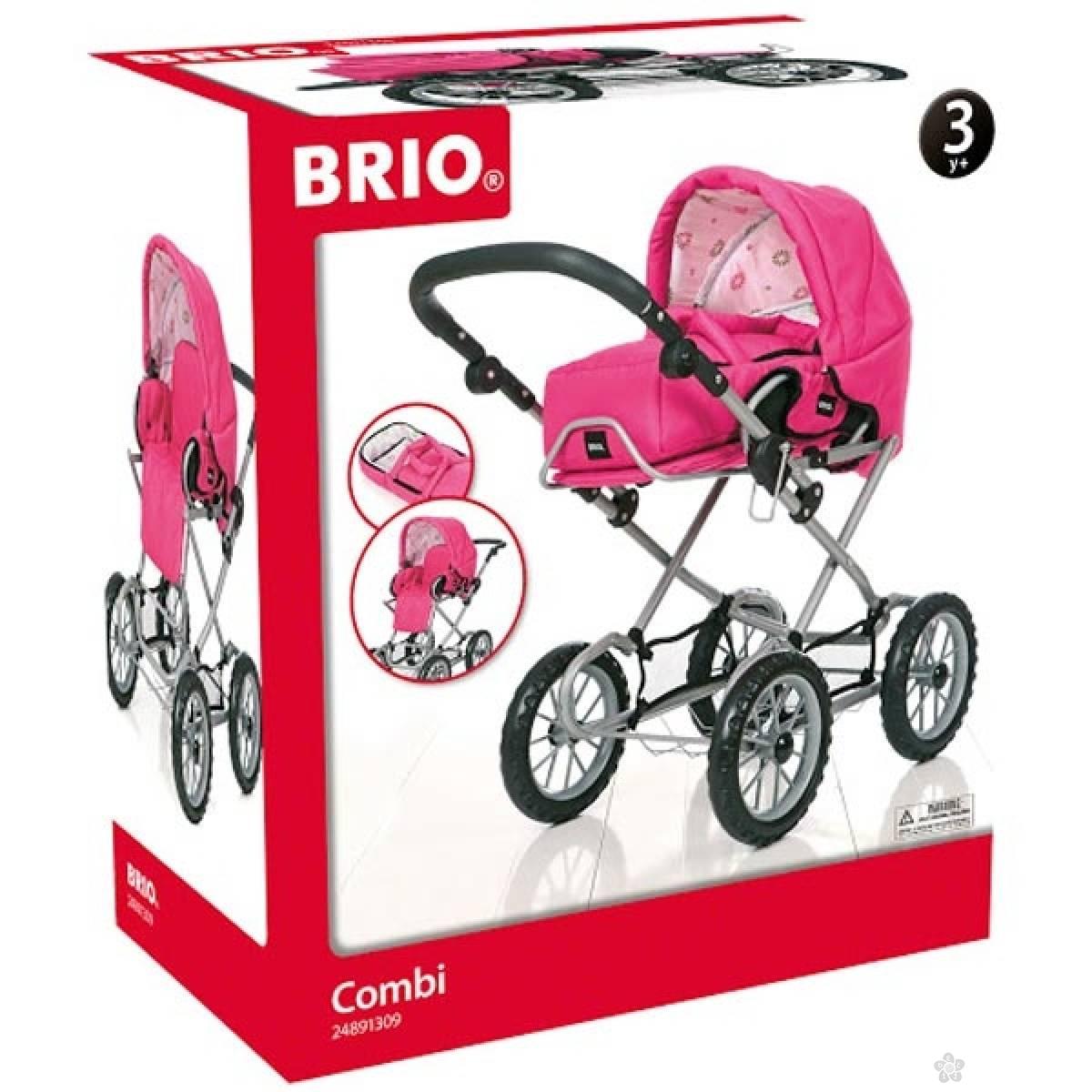 Kolica za lutke Brio - Combi- Ružičasta BR24891309 