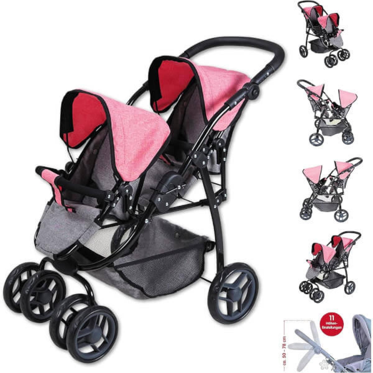 Kolica za lutke Milo Twins 164224 
