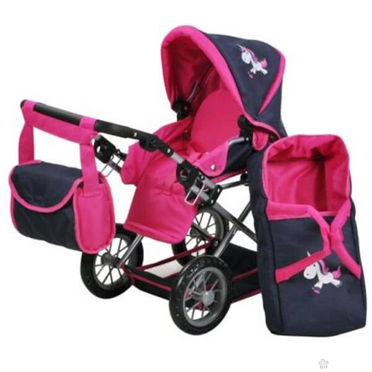Kolica za lutke Ruby Unicorn plava 63176 