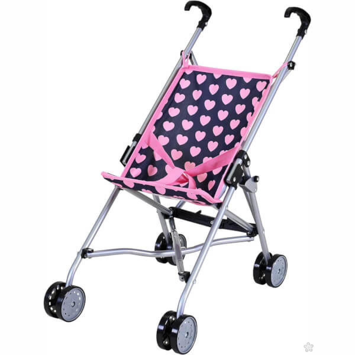 Kolica za lutke SIM Pink hearts 168413 