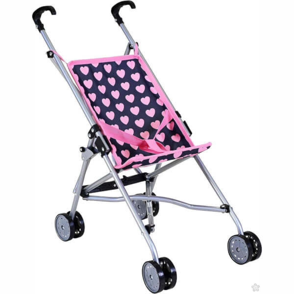 Kolica za lutke SIM Pink hearts 168413 